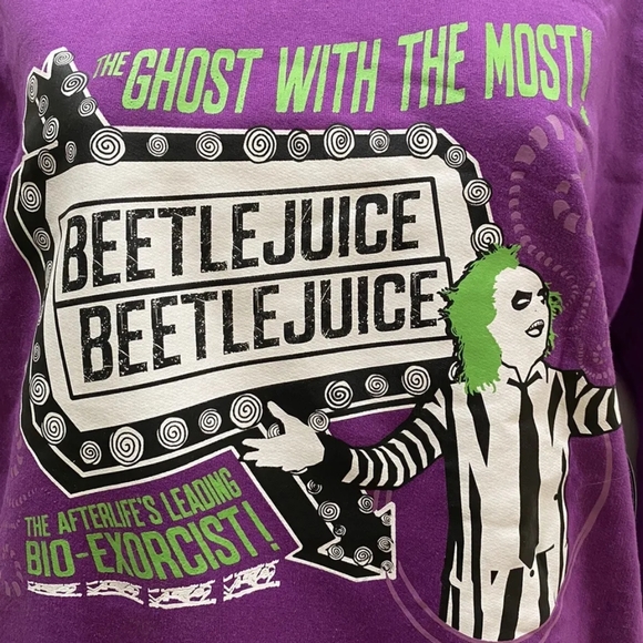 🪲💜 BEETLEJUICE XXL PURPLE SWEATER 💜 🪲 - Picture 2 of 5